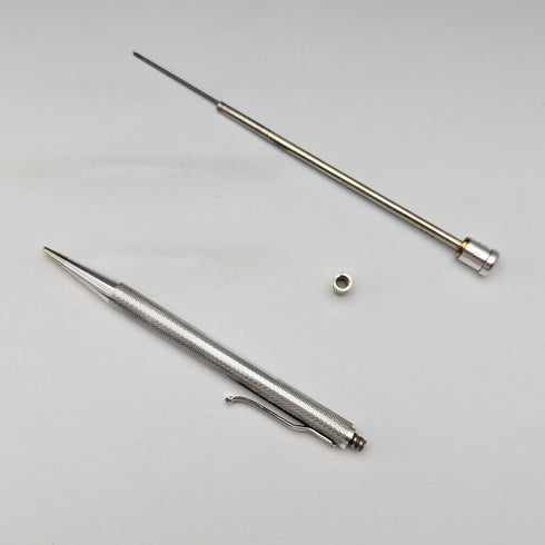 1954 British Yard O'Red Sterling Silver Push-Pull Pencil with Refills and Case